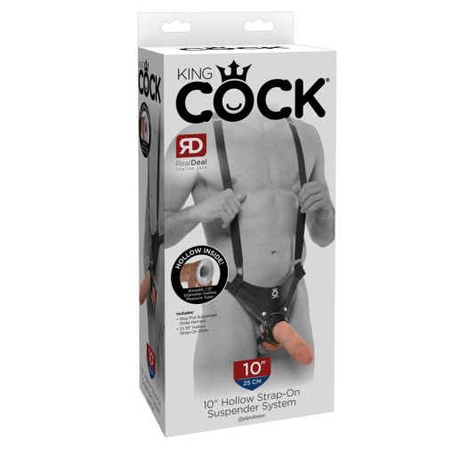 King Cock - Realistyczne Dildo Strap-On Na Szelkach 25 CM